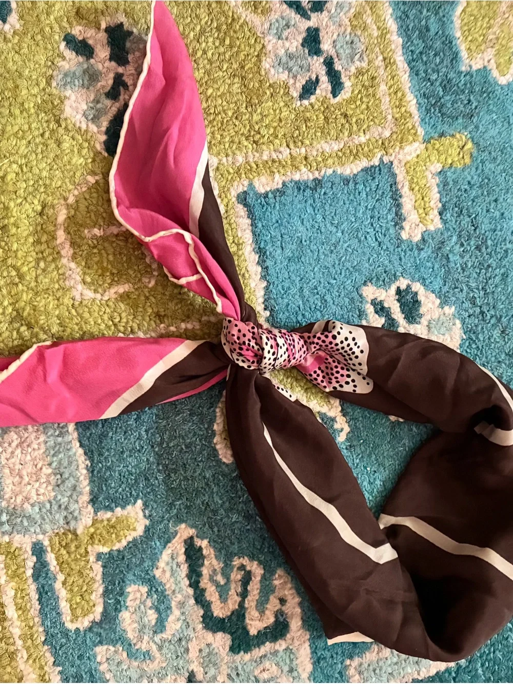 Floral Print Pink vintage scarf